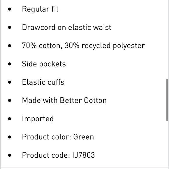 Adidas Green Sweatpants - Picture 7 of 8